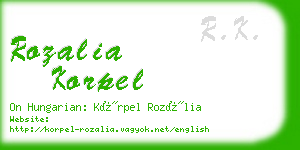 rozalia korpel business card